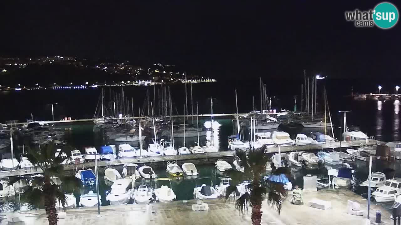 Camera en vivo Koper – puerto deportivo y paseo marítimo desde el Hotel Grand Koper