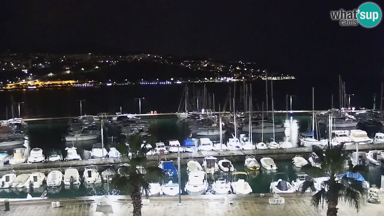 Webcam Koper – Panorama de la marina et de la promenade depuis le Grand Hotel Koper