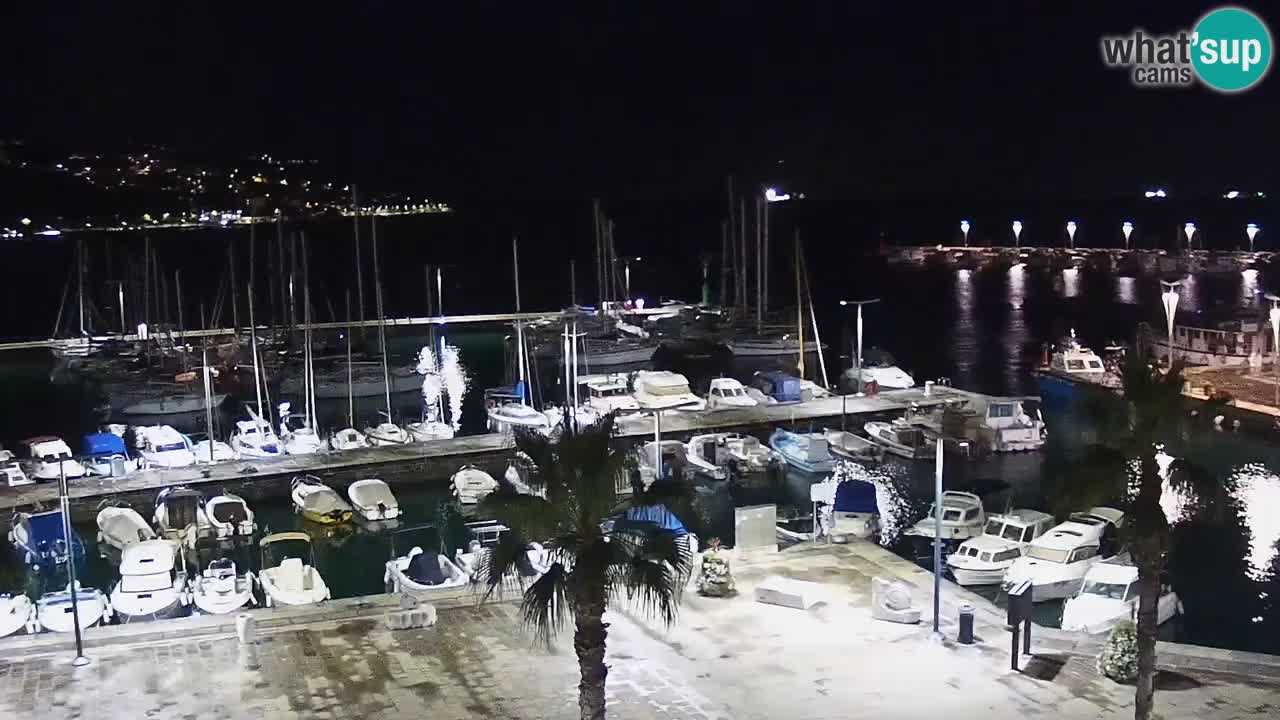 Camera en vivo Koper – puerto deportivo y paseo marítimo desde el Hotel Grand Koper