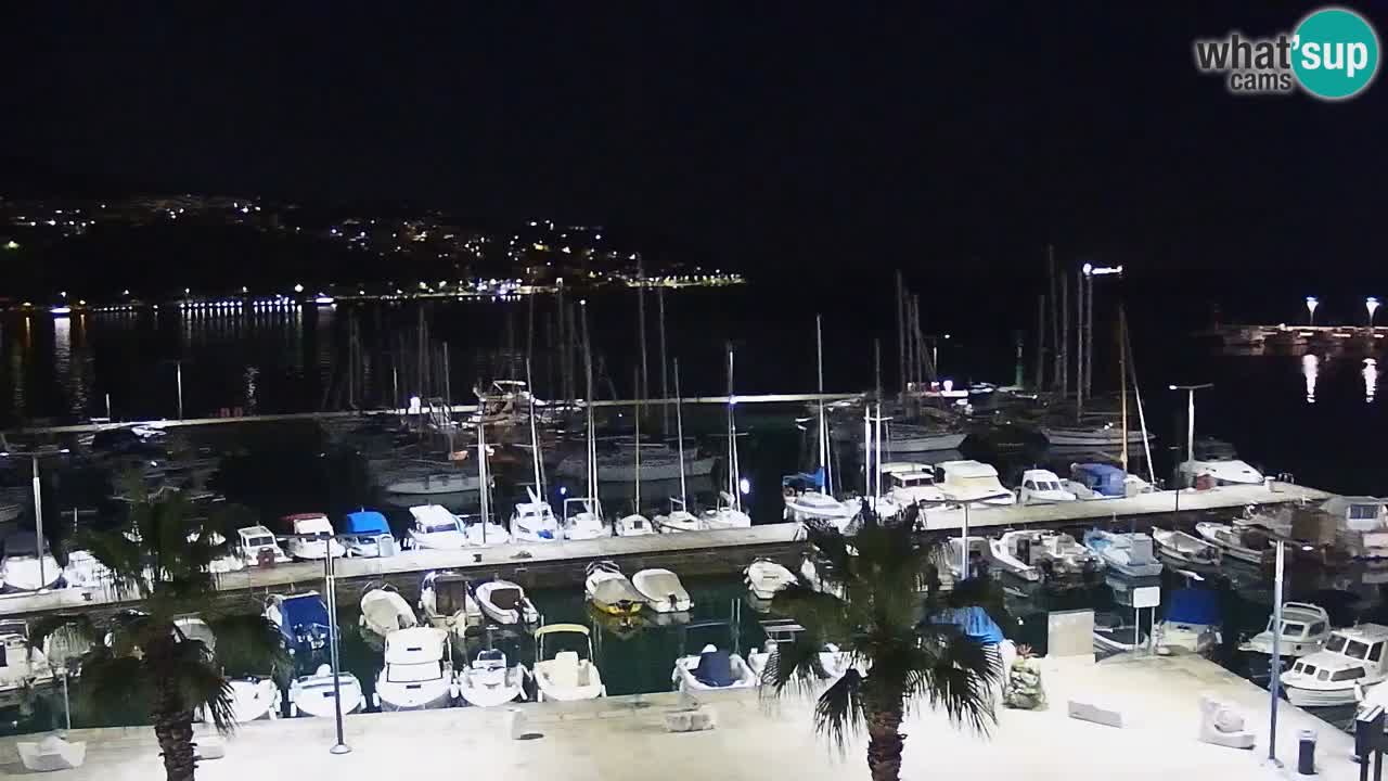 Webcam Koper – Panorama de la marina et de la promenade depuis le Grand Hotel Koper