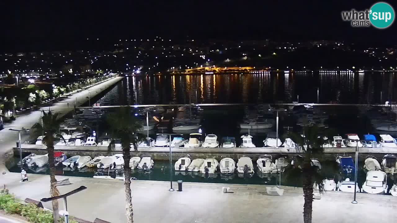 Webcam Koper – Panorama de la marina et de la promenade depuis le Grand Hotel Koper