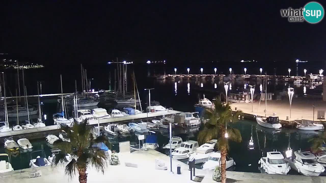 Webcam Koper – Panorama of the marina and promenade from the Grand Hotel Koper