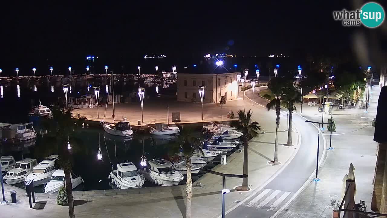 Webcam Koper – Panorama des Jachthafens und der Promenade vom Hotel Grand Koper