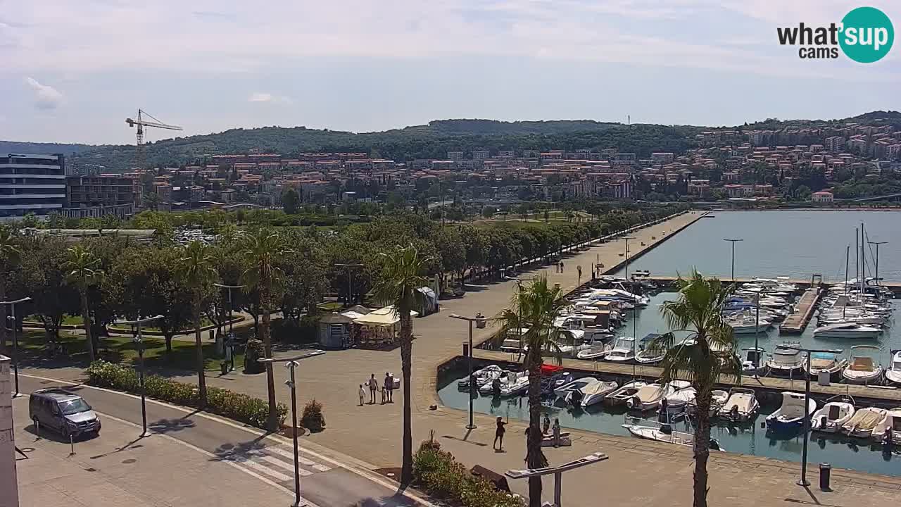 Webcam Capodistria – marina e lungo mare dall’Hotel Grand Koper