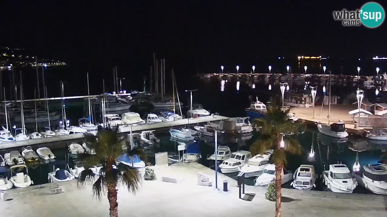 Webcam Koper – Panorama of the marina and promenade from the Grand Hotel Koper