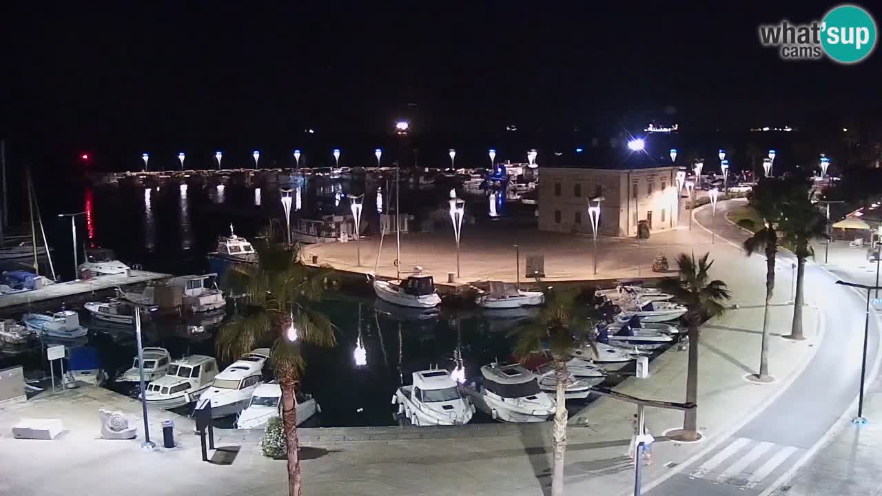 Webcam Koper – Panorama de la marina et de la promenade depuis le Grand Hotel Koper