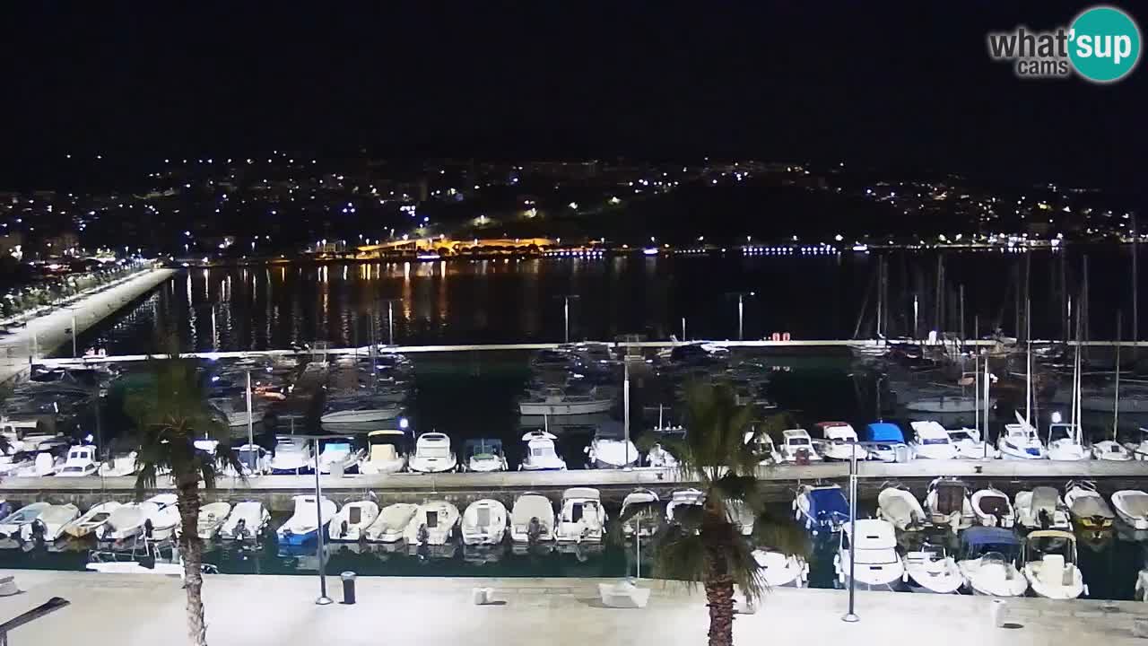 Spletna kamera Koper – Panorama na marino in promenado s Hotela Grand Koper