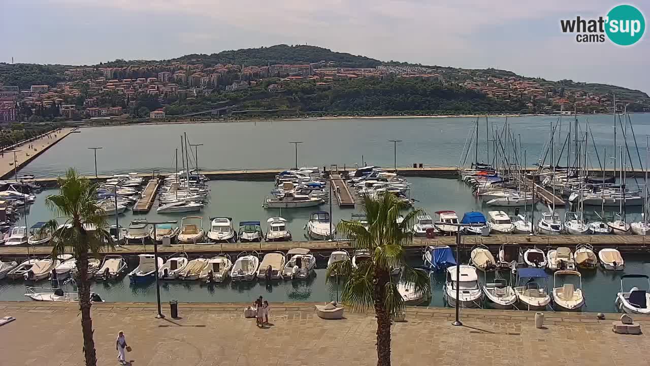 Webcam Koper – Panorama de la marina et de la promenade depuis le Grand Hotel Koper
