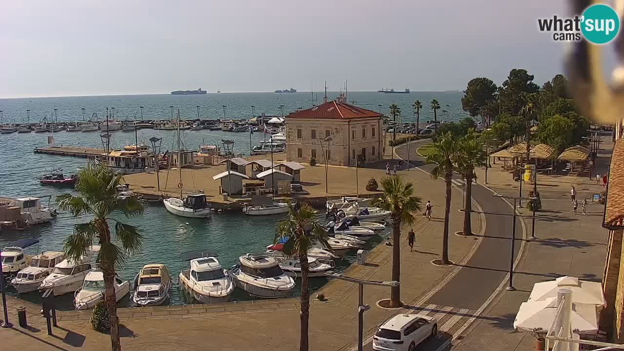 Spletna kamera Luka Koper v živo – Potniški terminal in tovorno pristanišče – Slovenija
