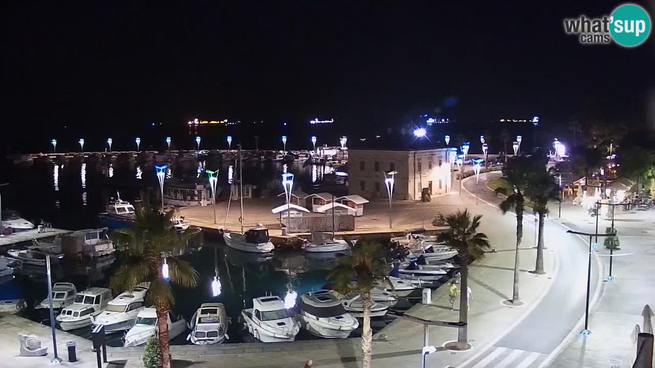 Webcam Koper – Panorama des Jachthafens und der Promenade vom Hotel Grand Koper