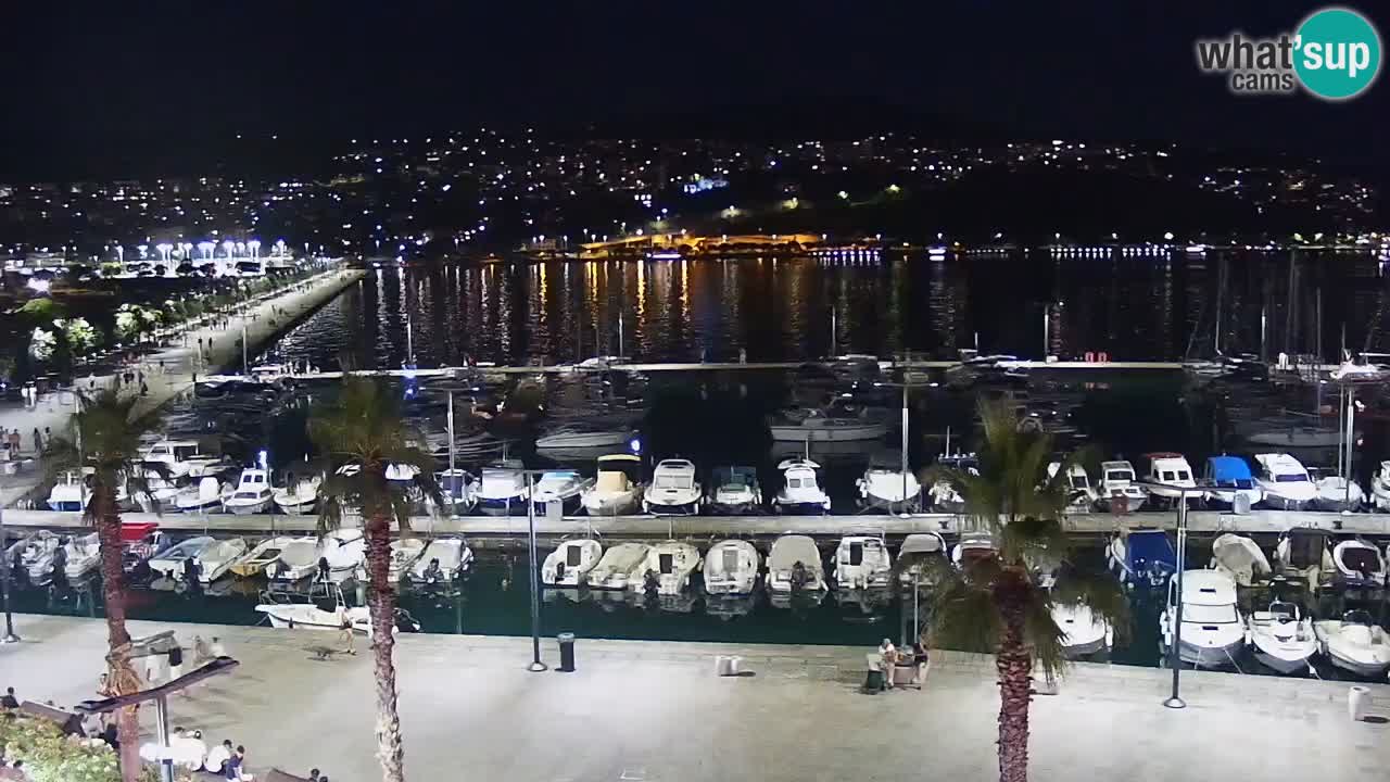 Webcam Koper – Panorama of the marina and promenade from the Grand Hotel Koper