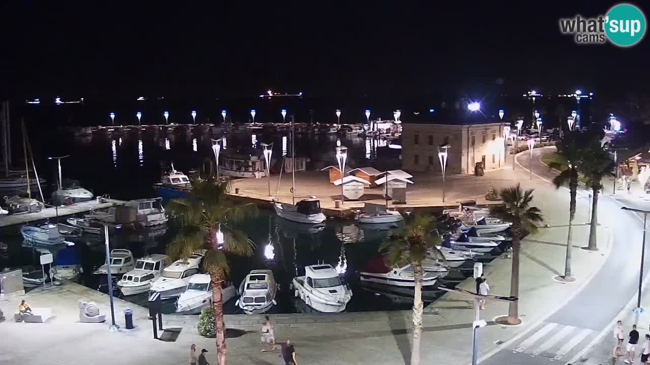Webcam Koper – Panorama of the marina and promenade from the Grand Hotel Koper