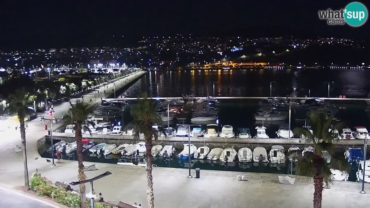 Webcam Koper – Panorama of the marina and promenade from the Grand Hotel Koper