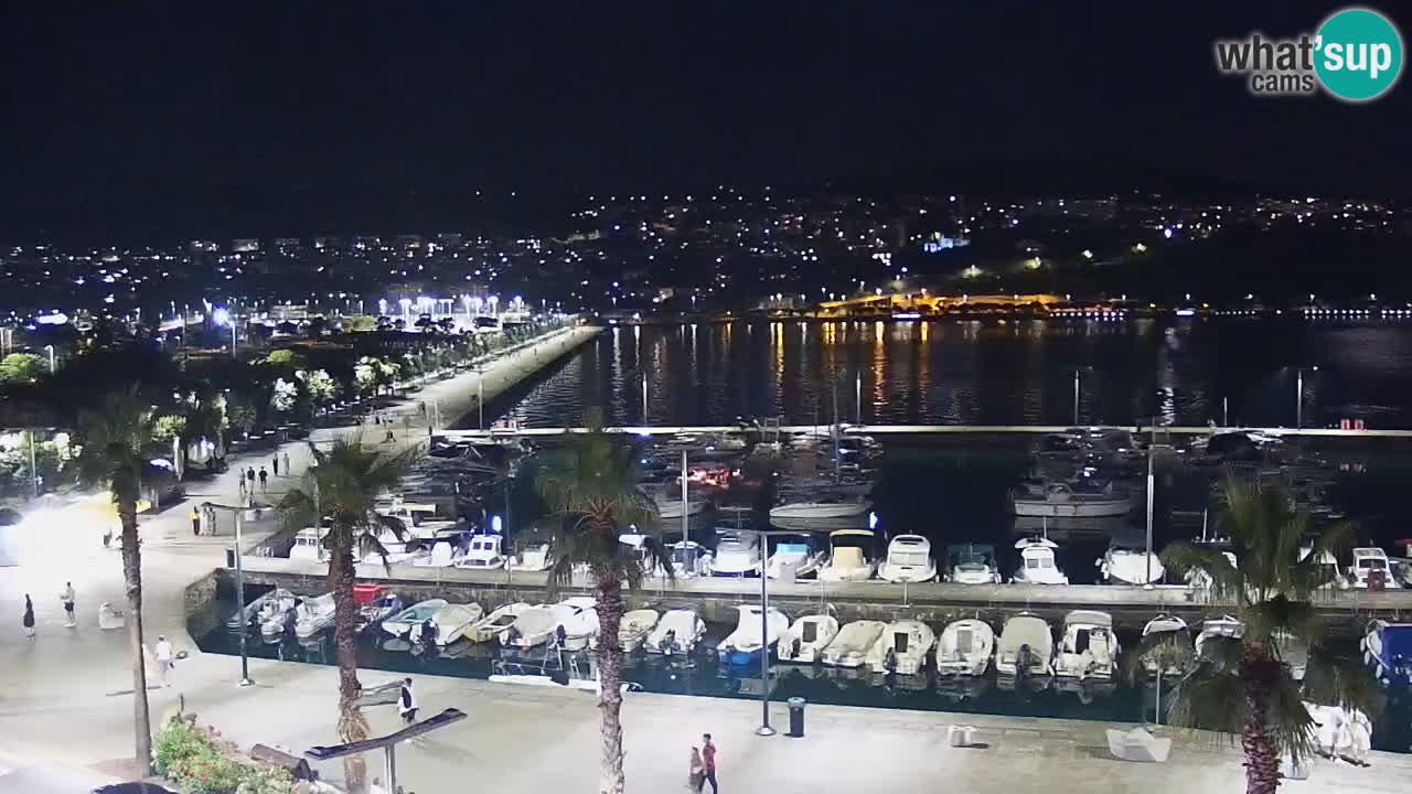 Webcam Koper – Panorama des Jachthafens und der Promenade vom Hotel Grand Koper