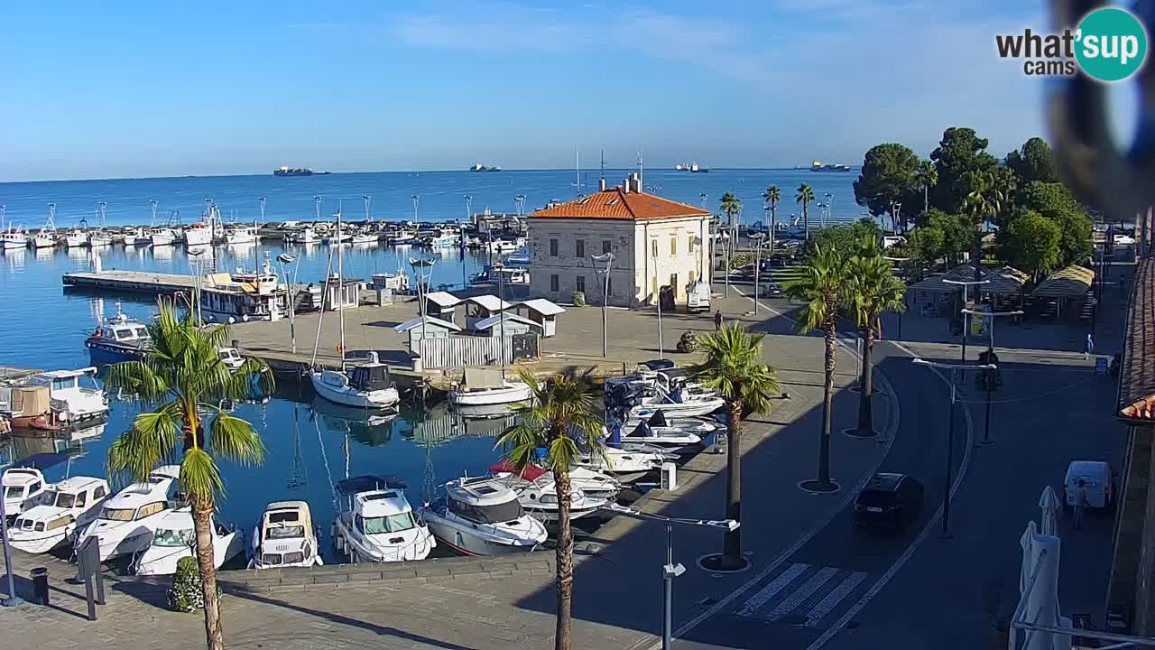 Spletna kamera Koper – Panorama na marino in promenado s Hotela Grand Koper