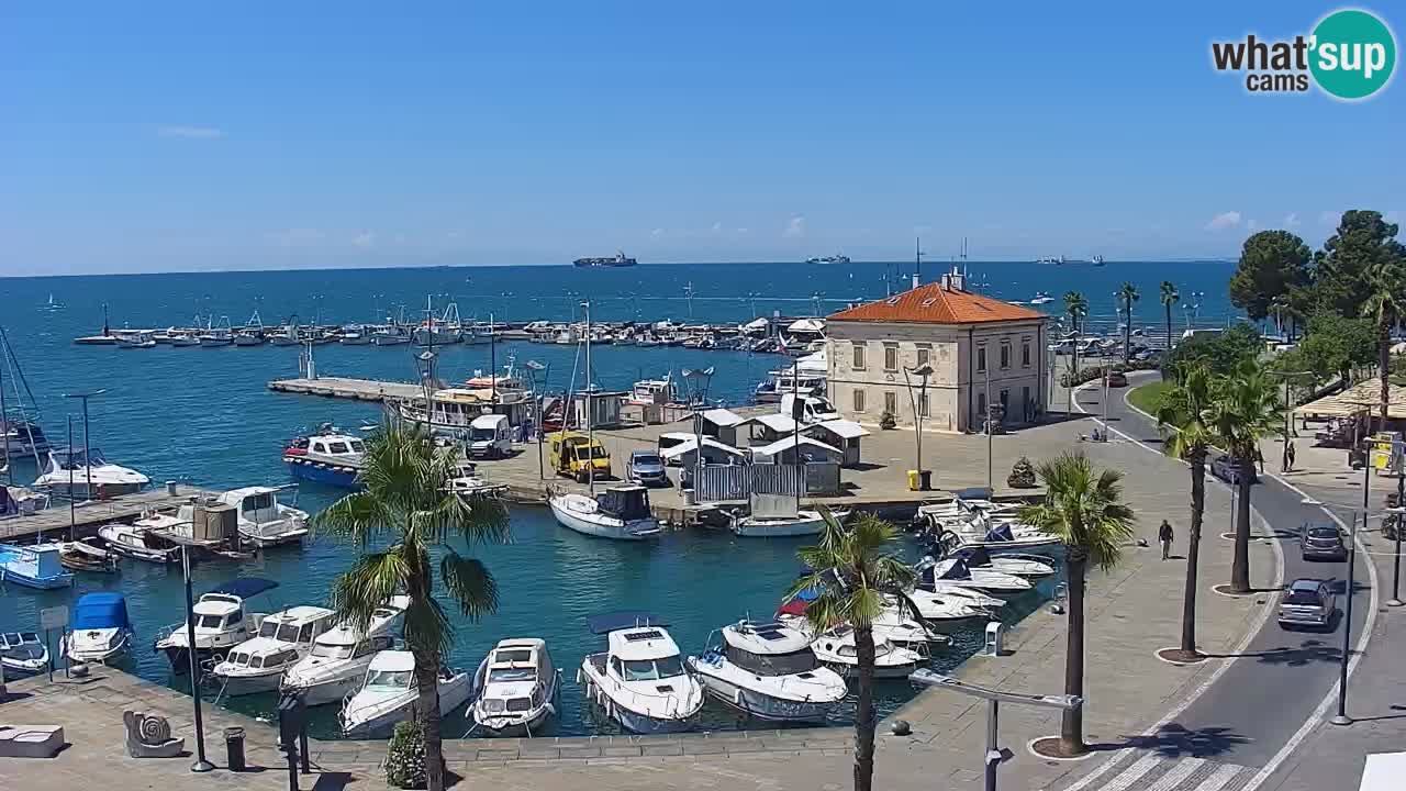 Camera en vivo Koper – puerto deportivo y paseo marítimo desde el Hotel Grand Koper