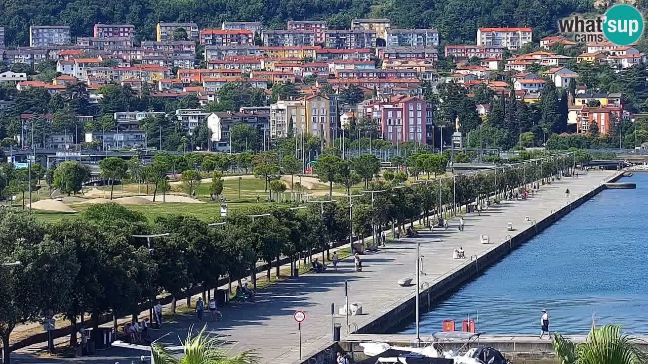 Webcam Koper – Panorama de la marina et de la promenade depuis le Grand Hotel Koper
