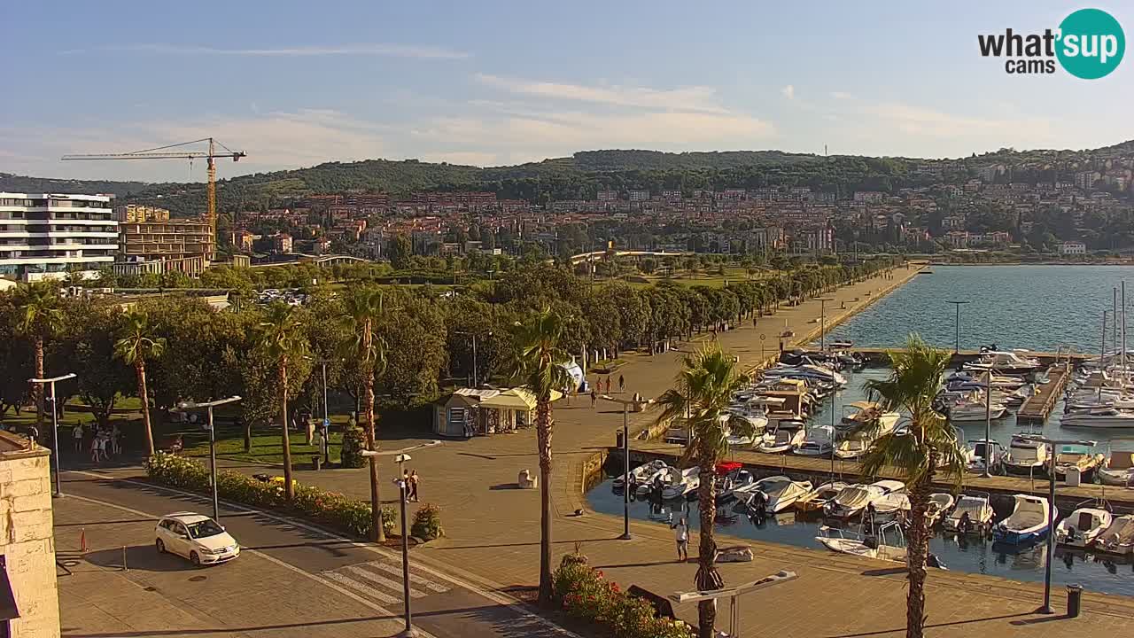 Web kamera Koper – marina i promenada – hotel Grand Koper