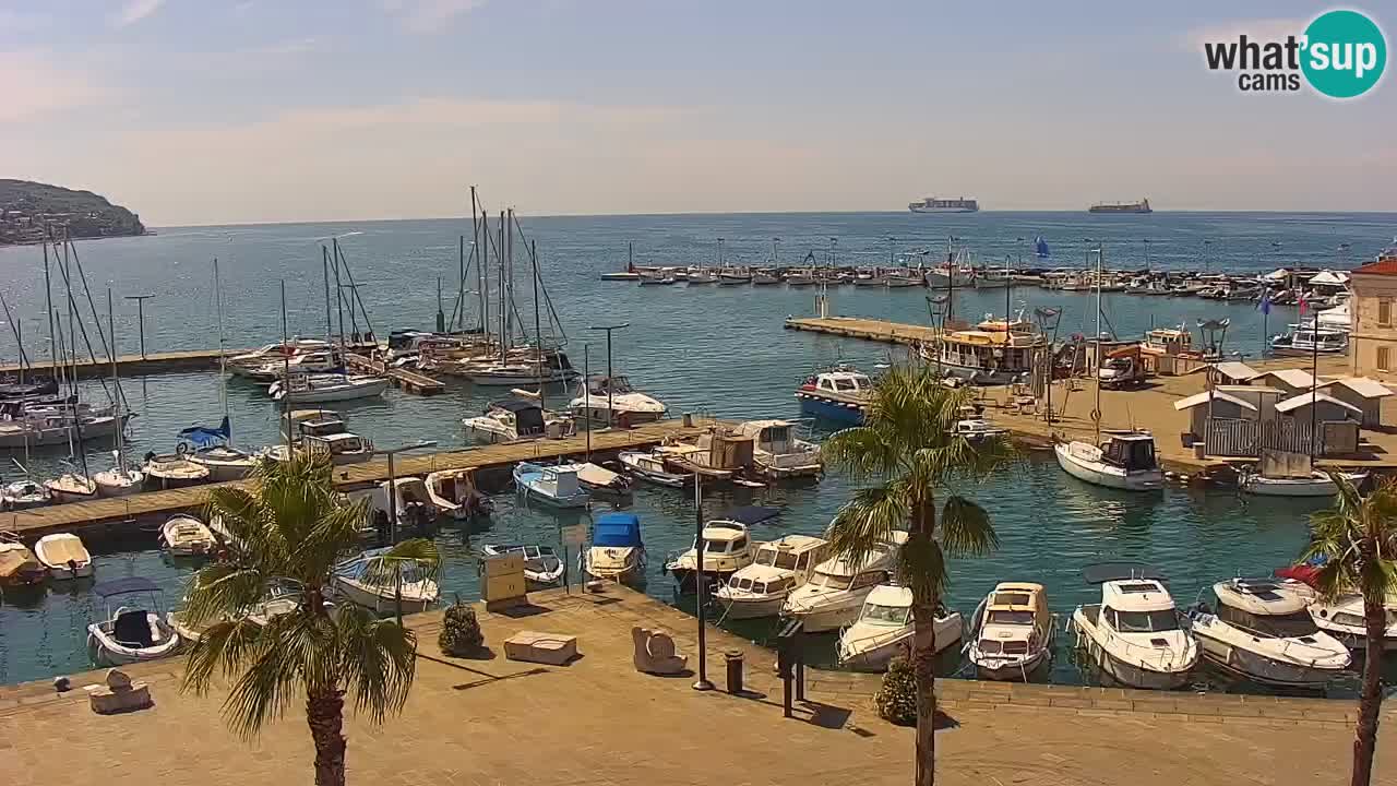 Webcam Koper – Panorama de la marina et de la promenade depuis le Grand Hotel Koper