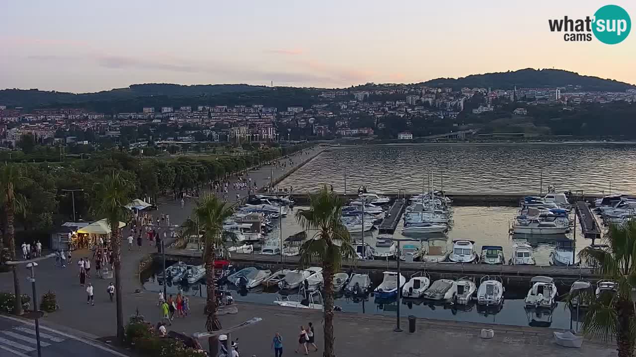 Webcam Capodistria – marina e lungo mare dall’Hotel Grand Koper
