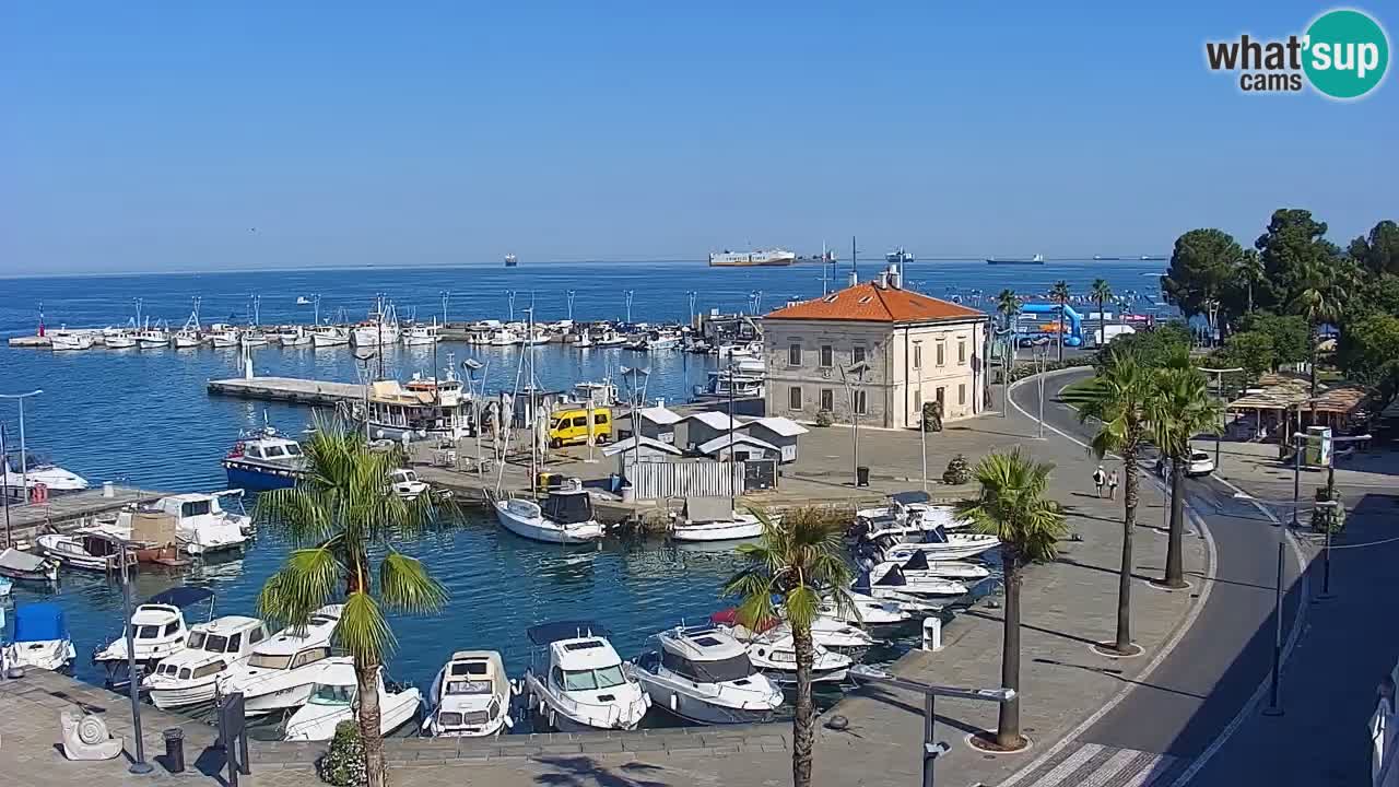 Il porto di Koper – Capodistria live webcam – porto crociere e mercantile – Slovenia