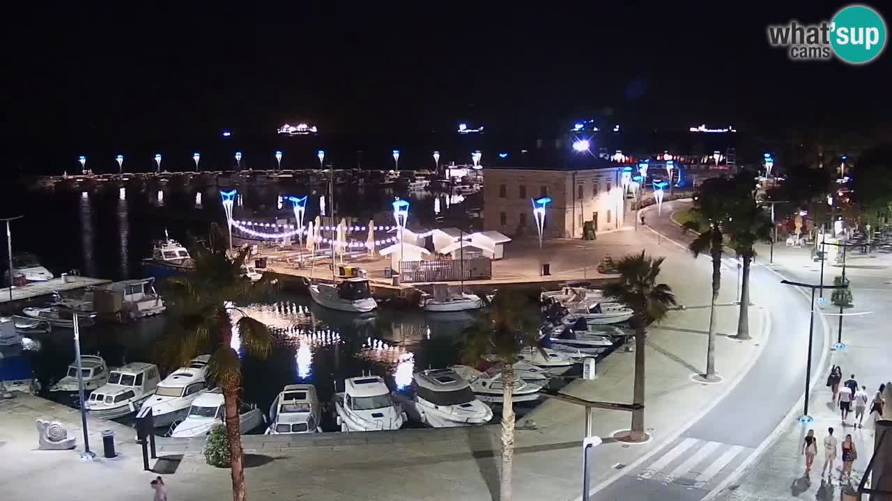 Camera en vivo Koper – puerto deportivo y paseo marítimo desde el Hotel Grand Koper
