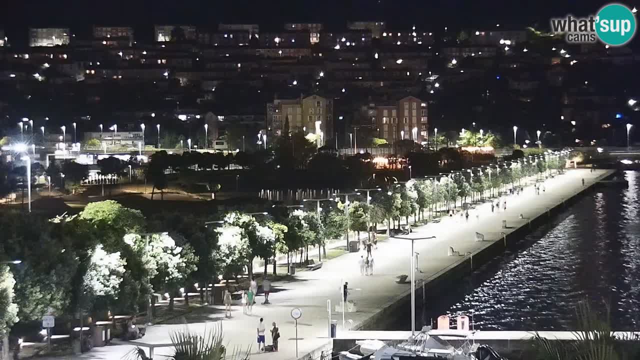 Webcam Koper – Panorama de la marina et de la promenade depuis le Grand Hotel Koper
