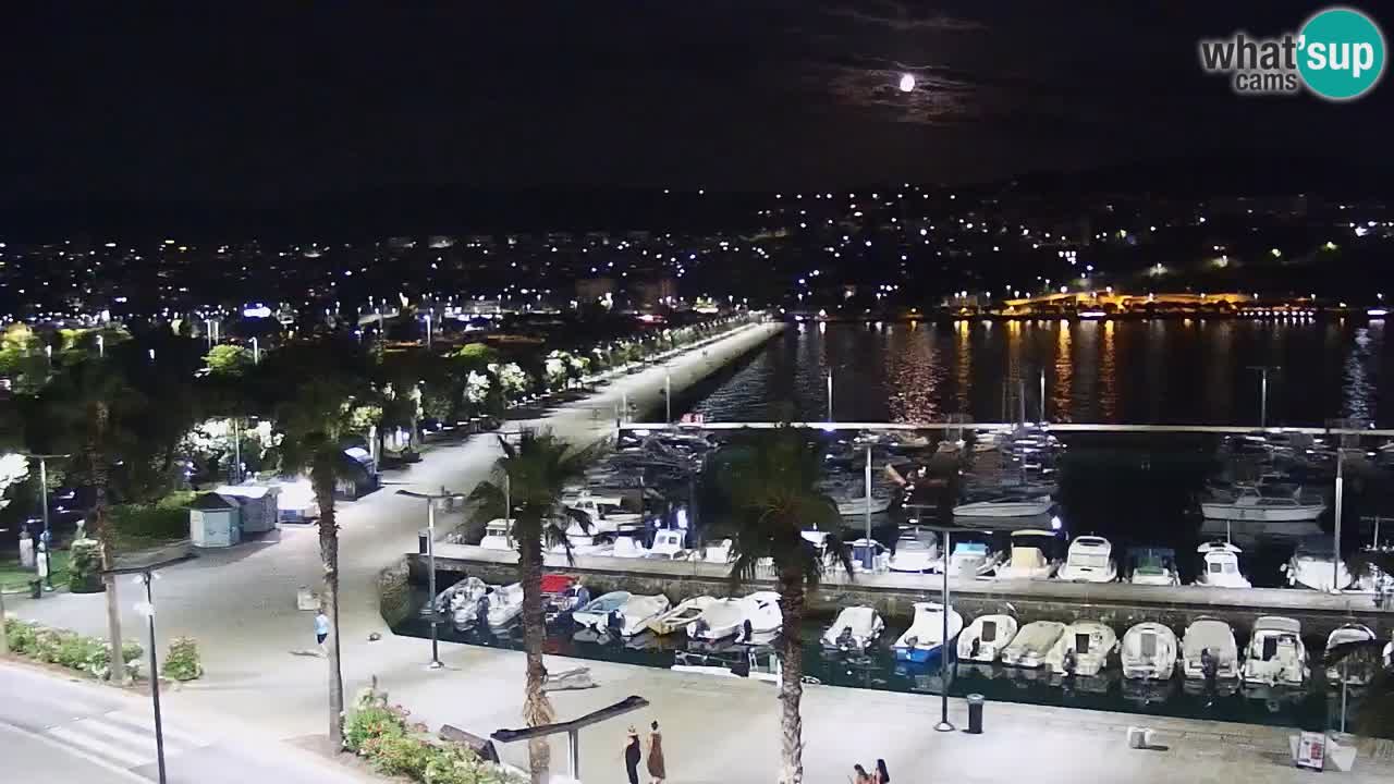 Webcam Koper – Panorama des Jachthafens und der Promenade vom Hotel Grand Koper