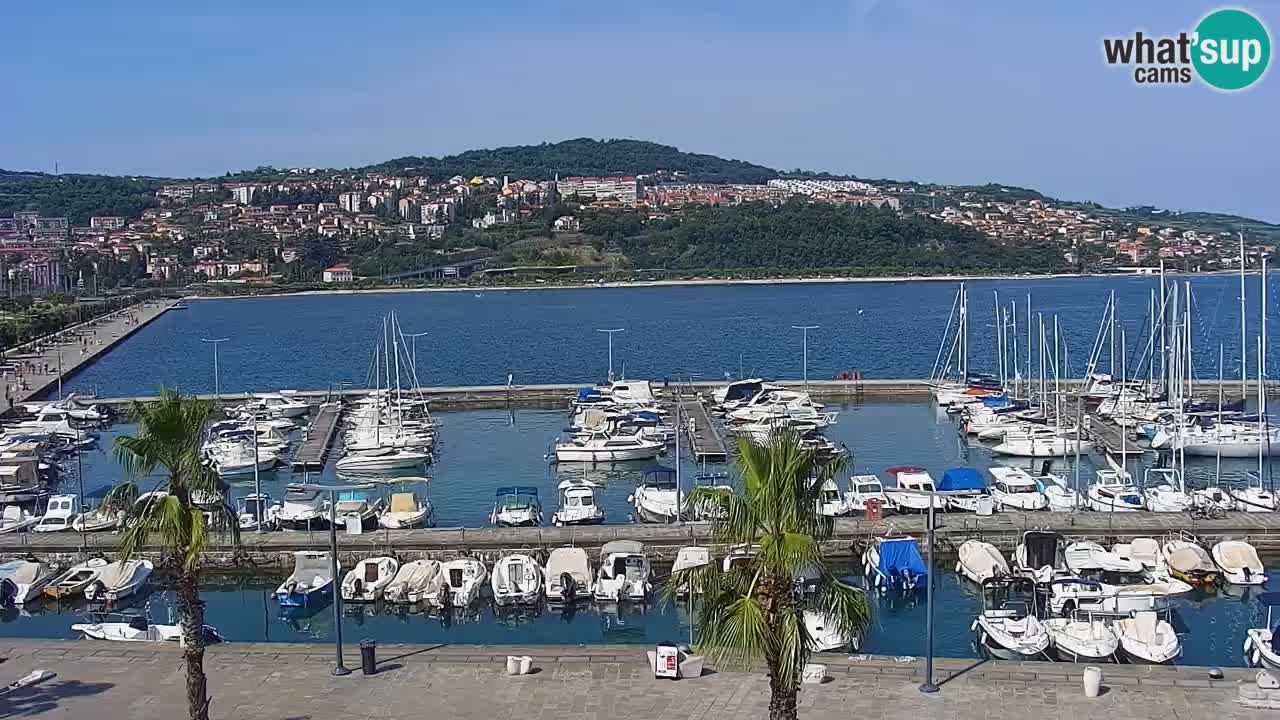 Spletna kamera Koper – Panorama na marino in promenado s Hotela Grand Koper