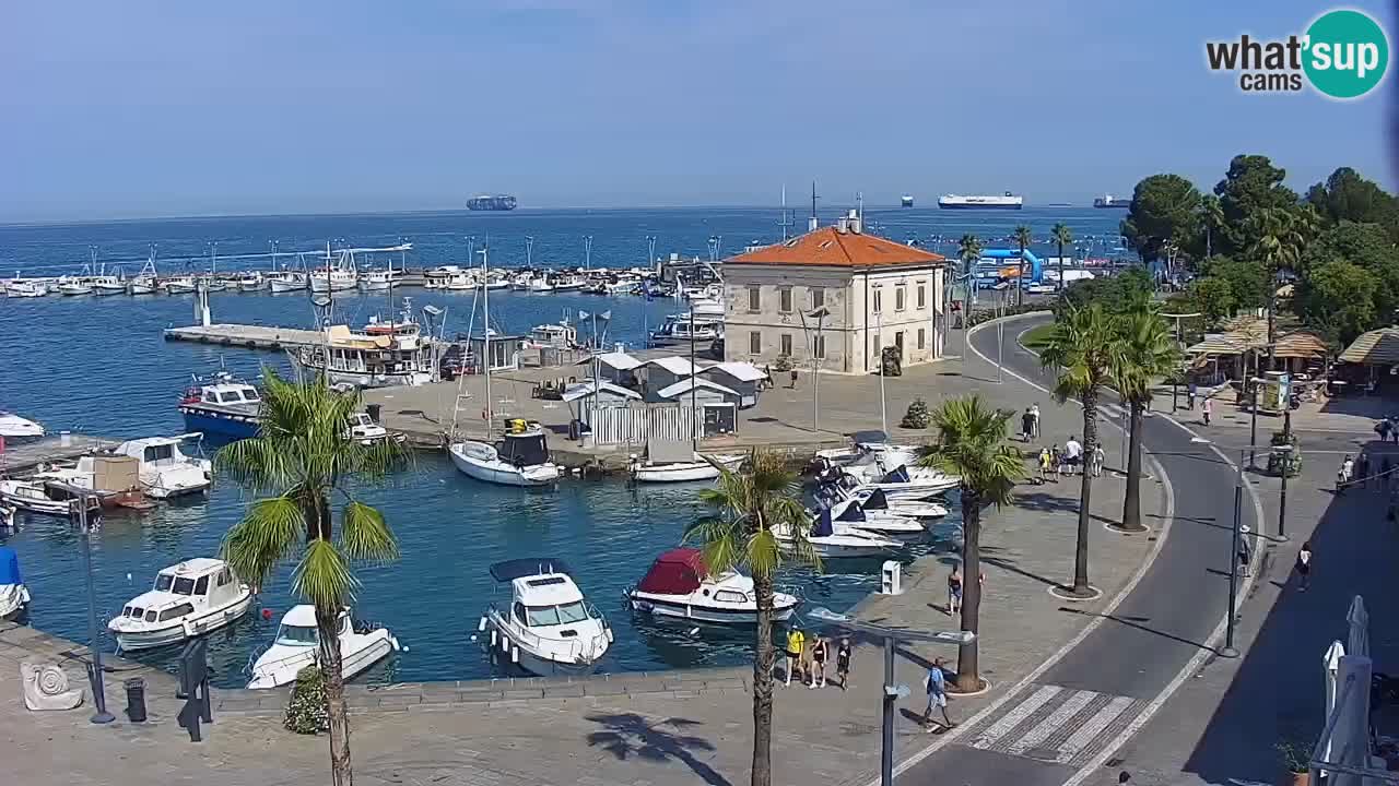 Il porto di Koper – Capodistria live webcam – porto crociere e mercantile – Slovenia