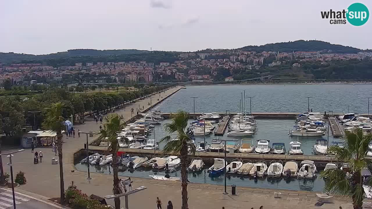 Camera en vivo Koper – puerto deportivo y paseo marítimo desde el Hotel Grand Koper