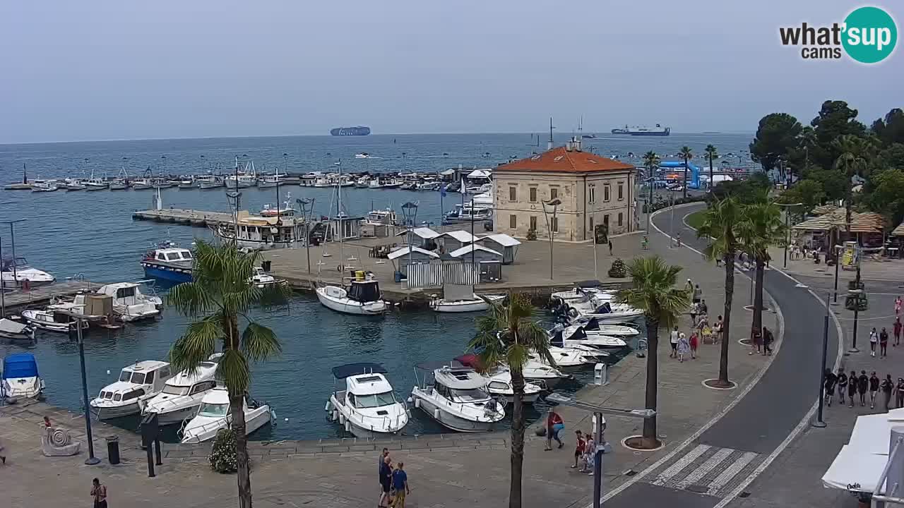 Webcam Capodistria – marina e lungo mare dall’Hotel Grand Koper