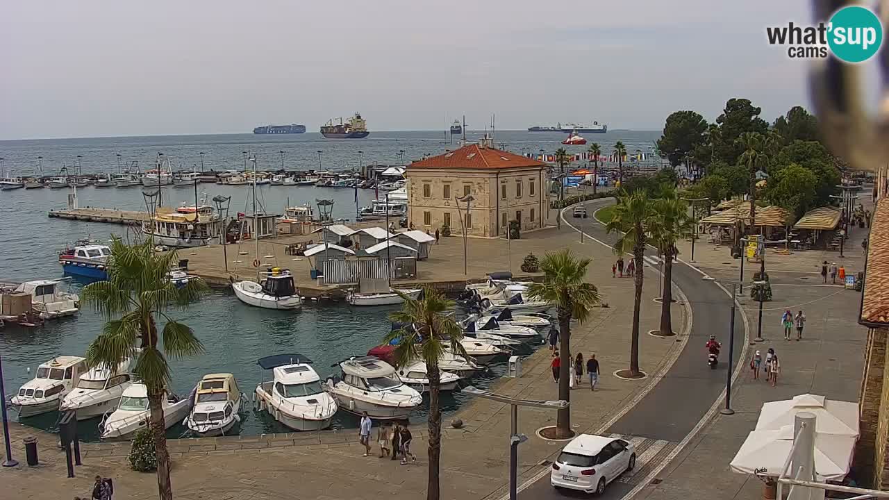 Camera en vivo Koper – puerto deportivo y paseo marítimo desde el Hotel Grand Koper