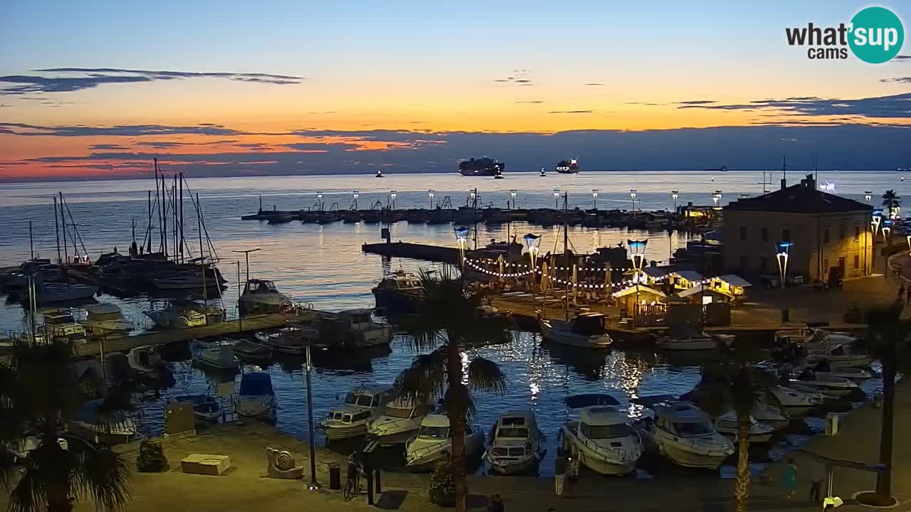 Il porto di Koper – Capodistria live webcam – porto crociere e mercantile – Slovenia