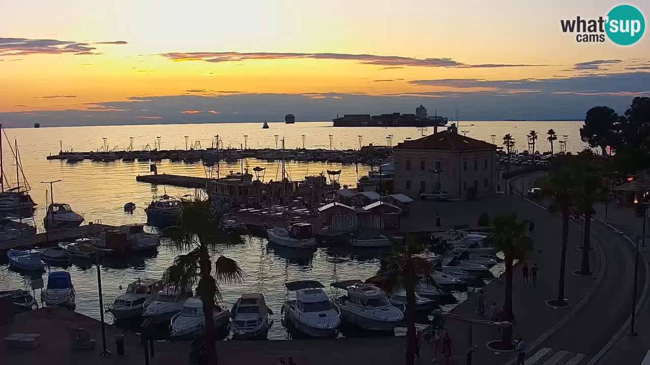 Spletna kamera Koper – Panorama na marino in promenado s Hotela Grand Koper