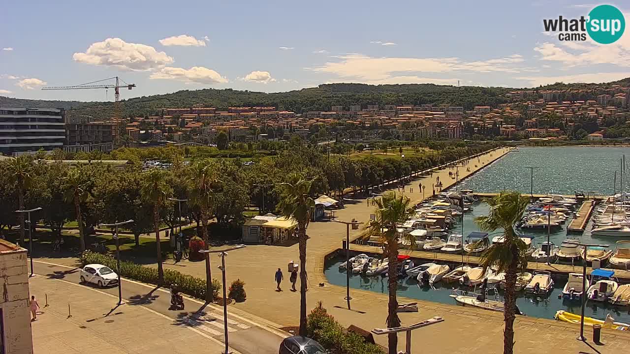 Webcam Capodistria – marina e lungo mare dall’Hotel Grand Koper