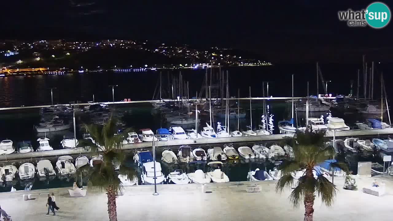 Webcam Koper – Panorama de la marina et de la promenade depuis le Grand Hotel Koper