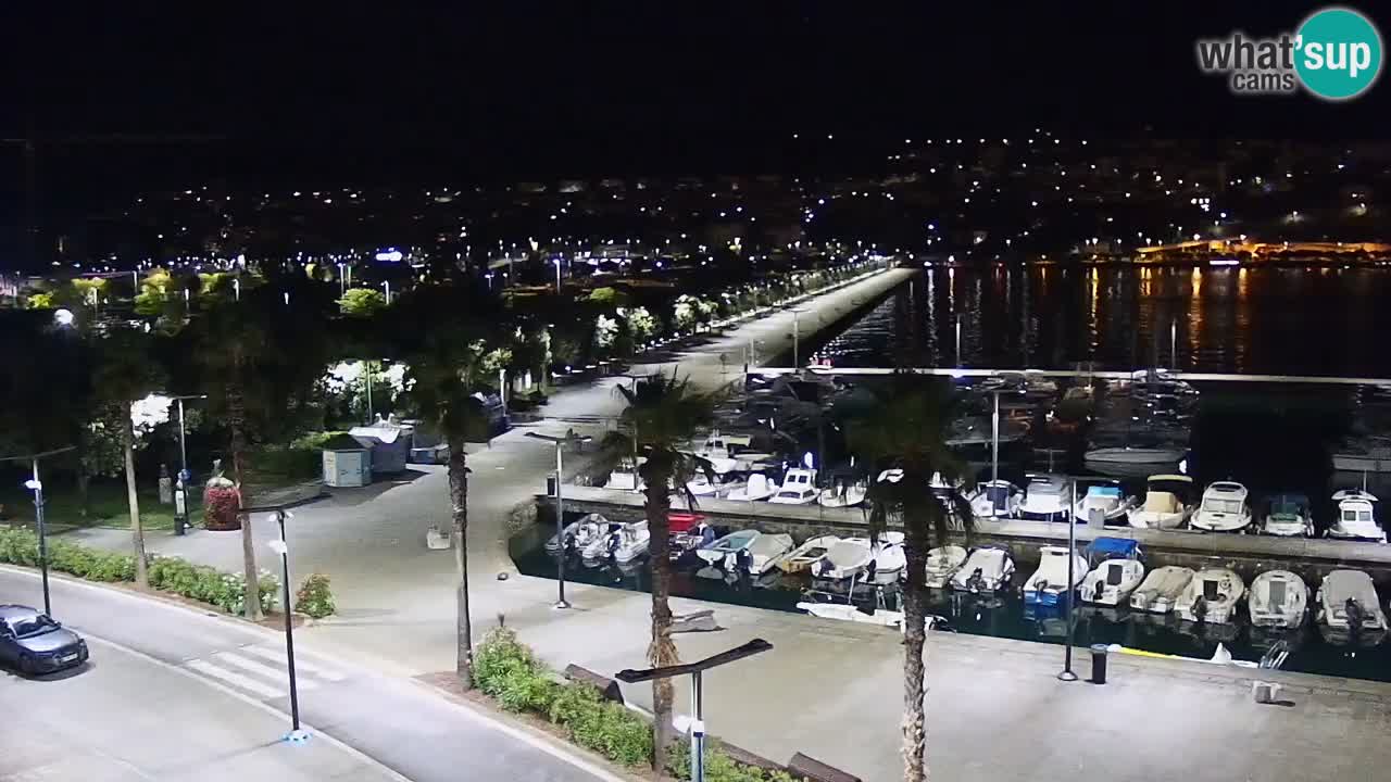 Webcam Koper – Panorama de la marina et de la promenade depuis le Grand Hotel Koper
