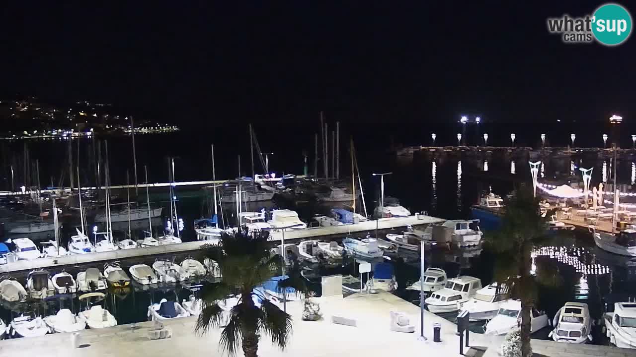 Spletna kamera Koper – Panorama na marino in promenado s Hotela Grand Koper