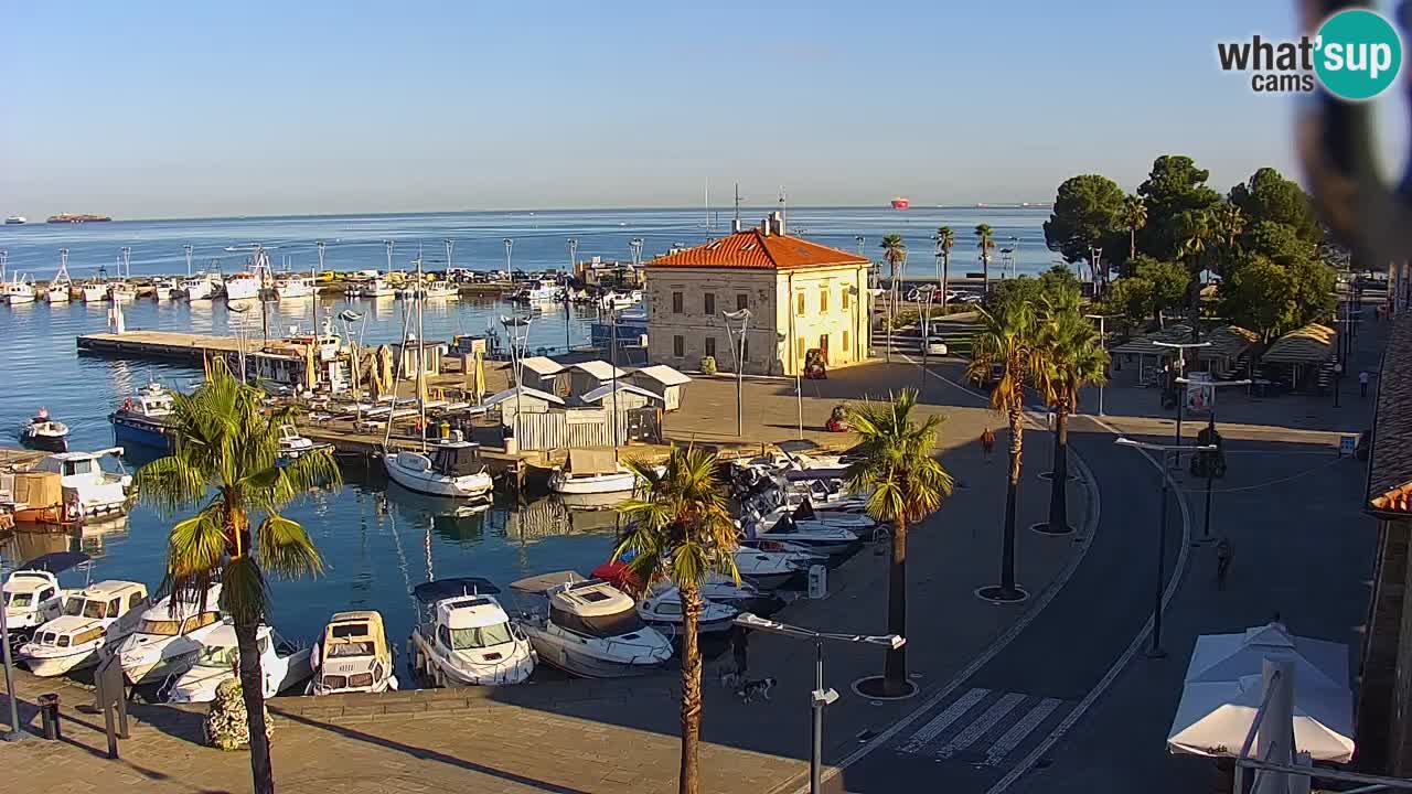 Luka Kopar uživo web kamera – Turistički terminal i teretna luka – Slovenija