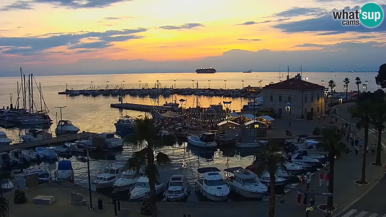 Webcam Capodistria – marina e lungo mare dall’Hotel Grand Koper