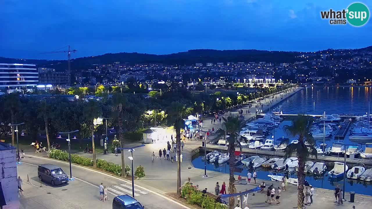 Webcam Koper – Panorama de la marina et de la promenade depuis le Grand Hotel Koper
