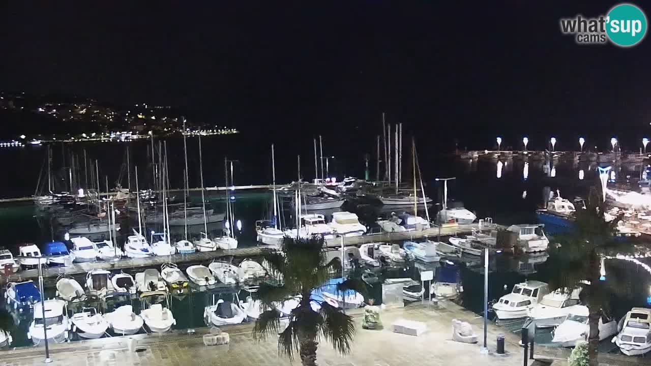 Camera en vivo Koper – puerto deportivo y paseo marítimo desde el Hotel Grand Koper