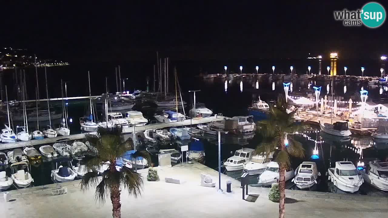 Webcam Koper – Panorama de la marina et de la promenade depuis le Grand Hotel Koper