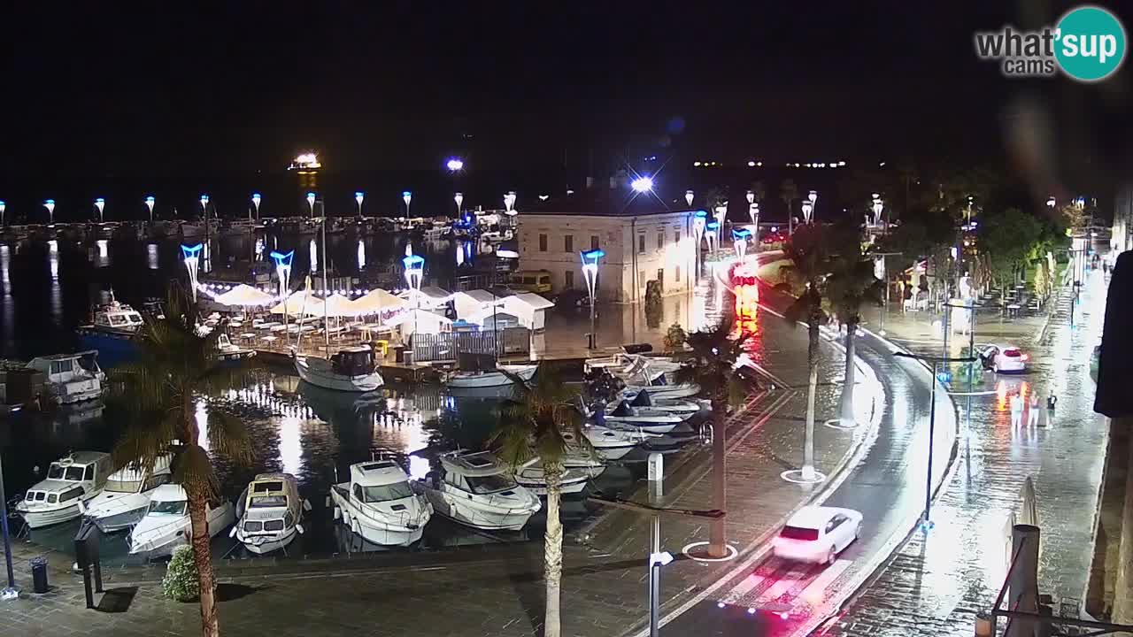 Webcam Koper – Panorama de la marina et de la promenade depuis le Grand Hotel Koper