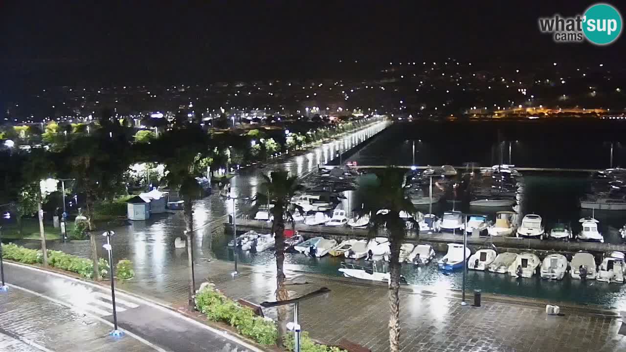 Webcam en direct du port de Koper – port de croisière et de fret – Slovénie