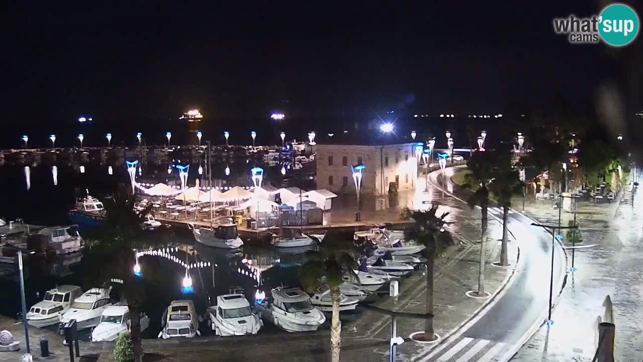 Webcam Koper – Panorama of the marina and promenade from the Grand Hotel Koper
