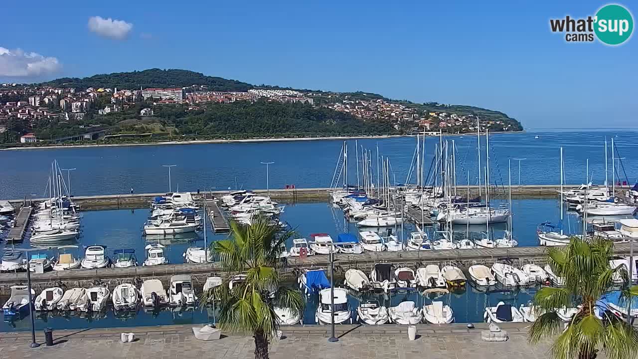 Webcam en direct du port de Koper – port de croisière et de fret – Slovénie