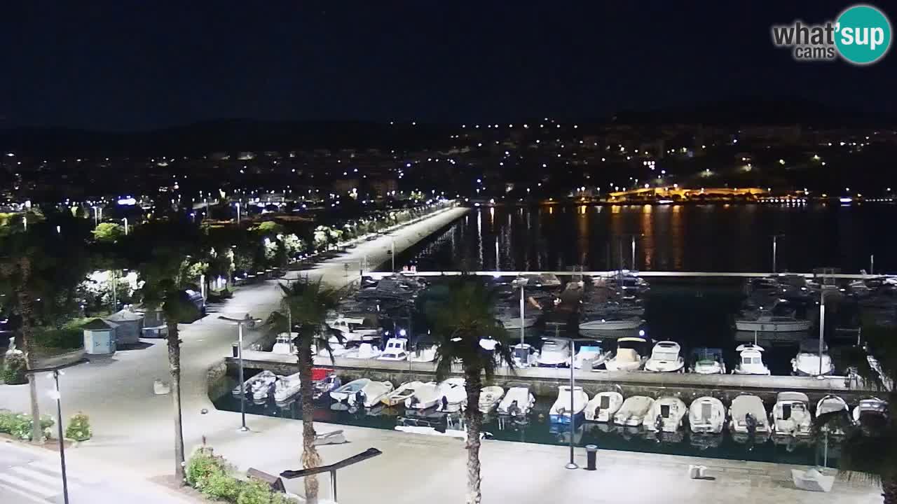 Webcam Koper – Panorama de la marina et de la promenade depuis le Grand Hotel Koper