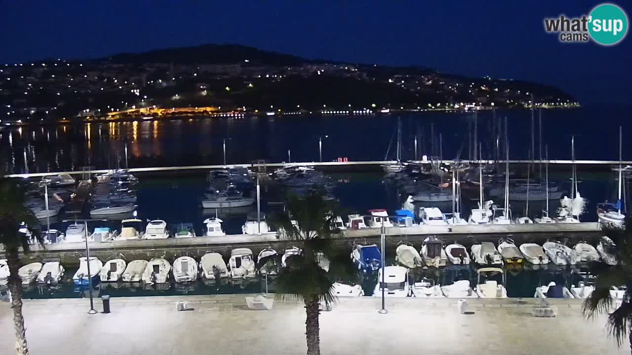Spletna kamera Koper – Panorama na marino in promenado s Hotela Grand Koper
